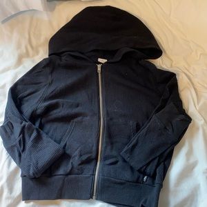 Aritzia waffle zip up